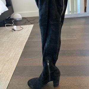 Ivanka Trump Thigh Over The Knee Boots with Gold Zipper